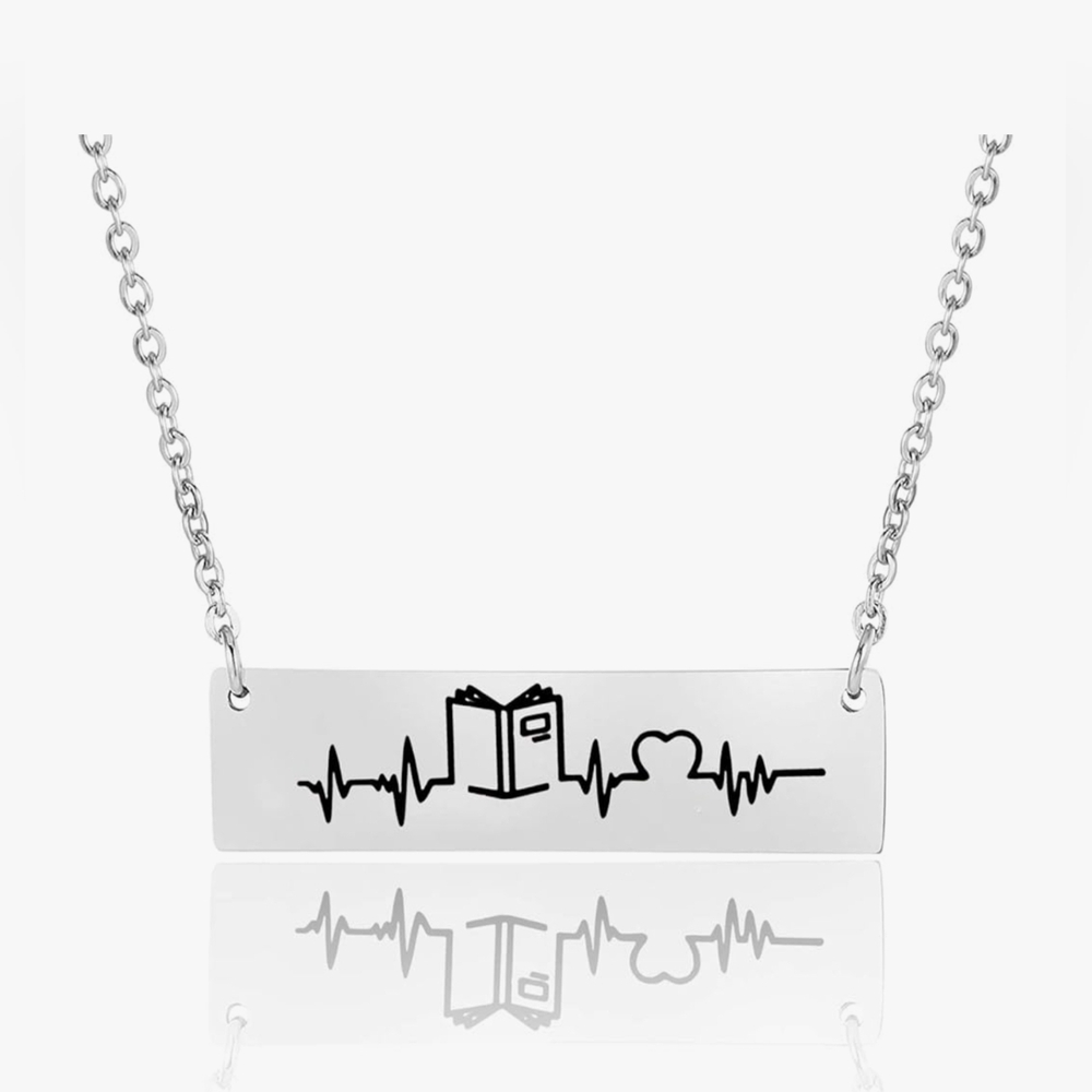 Silver Heartbeat Necklace‎